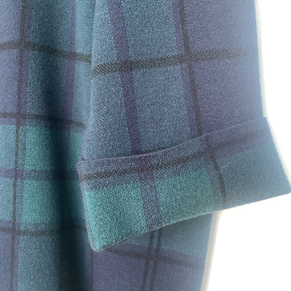 NWOT Tahari soft plaid pullover sweater top tunic boat neck 3/4 sleeve size 2X - Picture 3 of 8